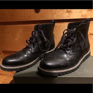 Timberland Black Oxford Brogues Wingtip Boots Shoes